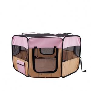 Corralito Portátil para Mascotas, Personalizable, con Laterales Suaves, Plegable, Octagonal, con Malla Transpirable - Product Image 4