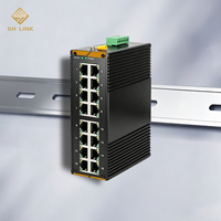 Switch Ethernet Industriel Non Géré 16 Ports Gigabit 32 Gbit/s Plug & Play Rail DIN IP40 pour Réseau CCTV Ville Intelligente SH-GML00016-P