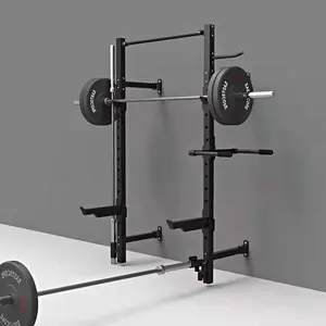 Best Price Gym Machines Fitness Products Free Weight Gym Trainer DZ050 Wall Mounted Squat Rack Half Rack Gym Center Use