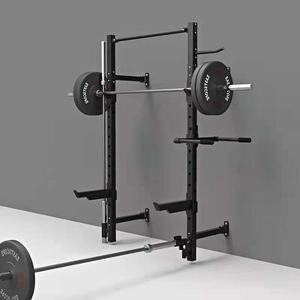 Máquinas de gimnasio al mejor precio Productos de <span class=keywords><strong>fitness</strong></span> Entrenador de gimnasia de peso libre DZ050 Estante de sentadillas montado en la pared Medio estante Uso en el centro de gimnasio - Product Image 1