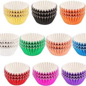 Mini Cupcake Liners Colorful Foil Baking Cups Disposable Cake Tools - Product Image 5
