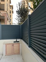 Intimité extérieure clôture plaque maison sécurité métal lattes horizontales jardin aluminium cour clôture main courante