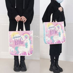 Custom 120Gsm PP Woven Recycled Reusable <b>Polypropylene</b> Shopping <b>Bag</b> Glossy Laminated with Corner Letter Design - Product Image 4