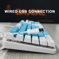 Teclado Mecánico para Juegos con Cable USB Usado, 104 Teclas, Retroiluminación RGB, Ergonómico, de Plástico, Conexión Directa, Inclinación Ajustable, 12 Meses de Garantía
