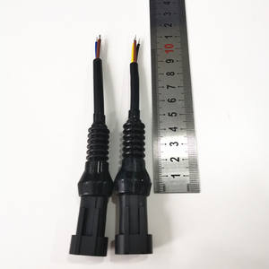 定制2针公10厘米0.75平方毫米汽车橡胶防水连接器线束PA66材料明星品牌制造商 - Product Image 2