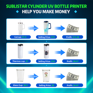SUBLISTAR DCP-80Pro高速360旋转紫外打印机，用于瓶子、杯子和杯子-包括4 Pcs I1600 - Product Image 4