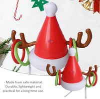 Jeu de lancer d'anneaux gonflables en forme de chapeau de Noël et de bois de cerf, Jeux de fête de Noël, Jouets de Noël, Cadeau pour enfants