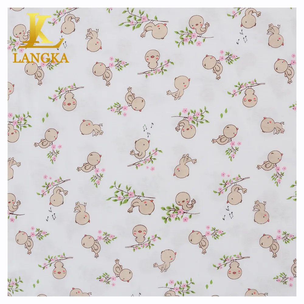 Langka — tissu tricoté en coton coréen, étoffe personnalisée à jersey simple