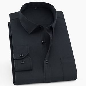 Camicia da lavoro da lavoro da <span class=keywords><strong>uomo</strong></span> camicia da <span class=keywords><strong>uomo</strong></span> a maniche lunghe giallo da lavoro abito sartoriale abiti formali con LOGO da <span class=keywords><strong>uomo</strong></span> ricamato - Product Image 4