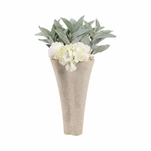 Vaso Scanalato Raffinato, Arredamento Contemporaneo per la Casa, Vaso Moderno per Fiori da Esposizione in Soggiorno, Vaso da Tavolo dalla Forma Architettonica - Product Image 2