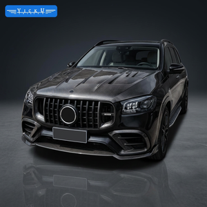 Kit de Carrocería de Fibra de Carbono Estilo YICKU B 2020+ para <span class=keywords><strong>Mercedes</strong></span>-Benz <span class=keywords><strong>GLS</strong></span> X167, Labio Delantero, Difusor, Alerón, Mejora del Capó - Product Image 4