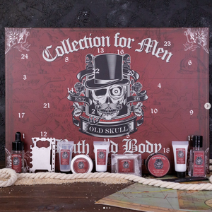 <span class=keywords><strong>Calendario</strong></span> de <span class=keywords><strong>Adviento</strong></span> con Diseño de Calavera para Hombre, Elegante, con 24 Sorpresas de Belleza y Bienestar, Infundido con Manteca de Karité - Product Image 2