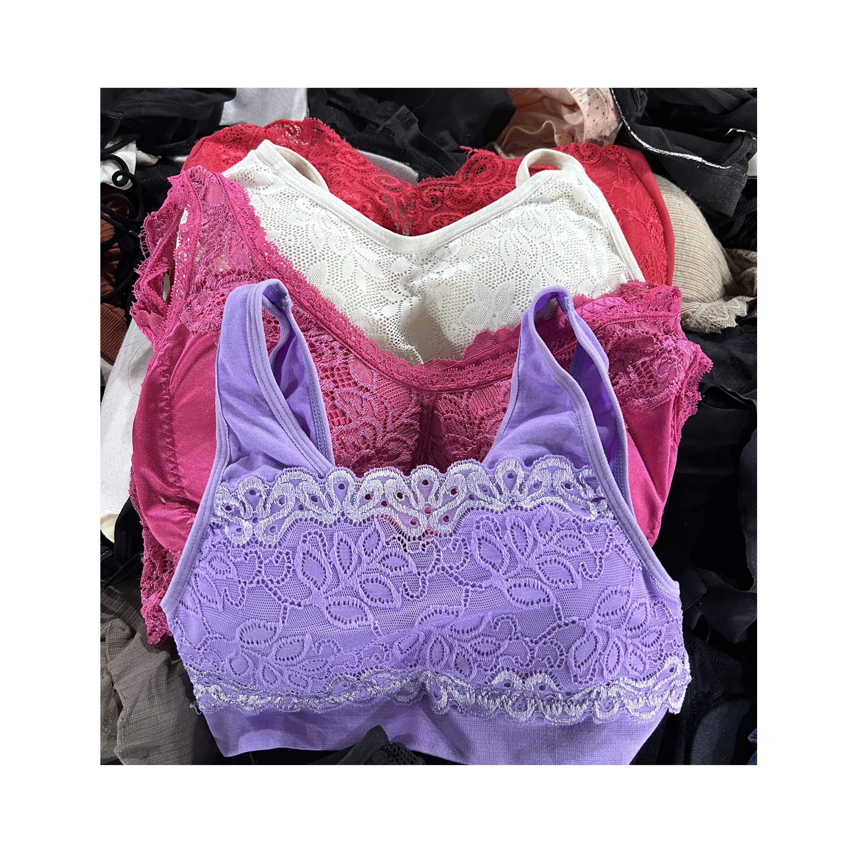 Venta caliente, pacas de sujetador usadas más baratas, pacas de ropa para mujer, ropa usada, buen precio, proveedor, segunda ropa interior deportiva a la venta