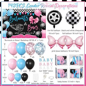 Décorations de révélation de sexe Burnouts or Bows, guirlande de ballons rose et bleu, <span class=keywords><strong>kit</strong></span> de décoration pour la fête de révélation de sexe, quel sera le sexe du bébé, toile de fond pour la fête de révélation de sexe - Product Image 2