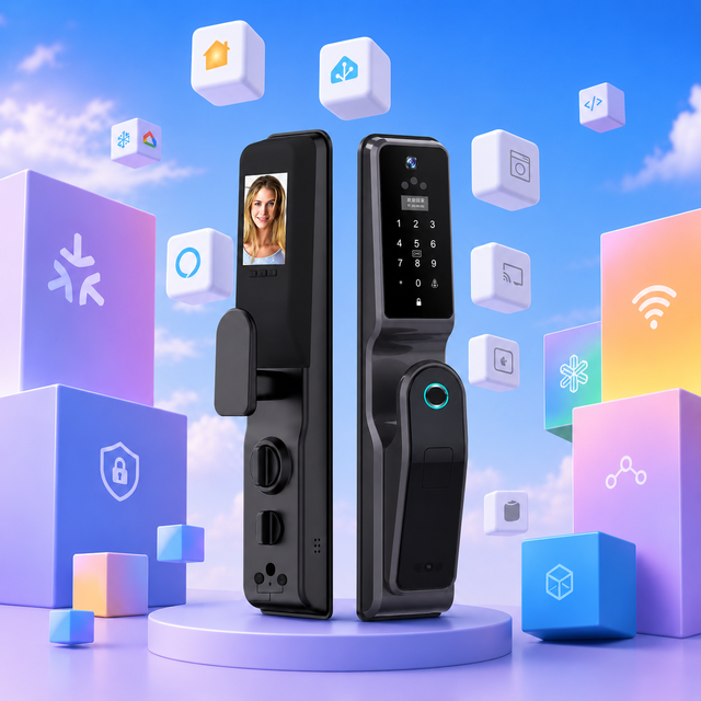 JINK Door Lock H11 Face Recognition Fingerprint Smart Door Lock with WiFi Matter App Password Card Key