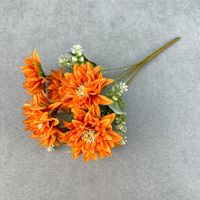 YL Nouvelle Arrivée Fleur Artificielle Dahlia à 7 Têtes en Tissu de Soie pour Décoration de Mariage, Maison et Vitrines de Centre Commercial, Fleurs Artificielles