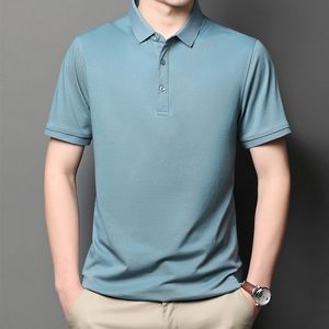 Polo personnalisé DFU161 en tissu de soie naturelle tissé, t-shirt d'été avec col plié. - Product Image 3