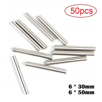50 Buah/Lot Sensor Suhu PT100 DS18B20 Pipa Casing Baja Tahan Karat Tabung Lengan Pelindung 6*30Mm/6*50Mm Sesuai ROHS3