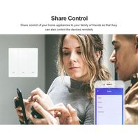 Wifi Capacitif EWELINK Interrupteur 1gang 2gang 3gang Aucun Fil Neutre Requis Interrupteurs Muraux