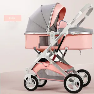 Baby Strollers Hot Sale Kids Stroller Baby 4 In 1 Luxury Wholesale High Landscape Travel Lightweight Portable Foldable Pushchair Baby Stroller