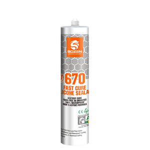 Formule hautement élastique, durcissement rapide, mastic silicone <span class=keywords><strong>Sozen</strong></span>-670, bonne adhérence à de nombreux matériaux de construction, 100 % étanche - Product Image 2