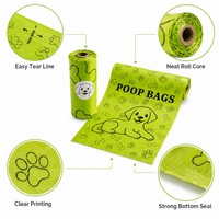 Bolsas para excremento de perro de poliéster biodegradable ecológicas y engrosadas, diseño simple, fuerte control de olores, rollos fáciles de rasgar para uso en exteriores