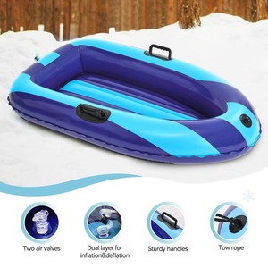Oferta de Invierno: Bicicleta de Nieve Inflable de Diseño Único, Moto de Nieve Rosa, Trineo Inflable Reforzado para Exteriores, Unisex - Product Image 3