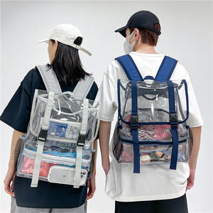 Custom Heavy Duty Pvc Transparent School Backpack <b>Clear</b> <b>Bag</b> Matte <b>Plastic</b> <b>Bag</b> Transparent <b>Clear</b> School Backpack <b>Bag</b> Backpack - Product Image 2