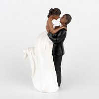 Figurine de couple marié et mariée dansant, figurine pour gâteau de mariage