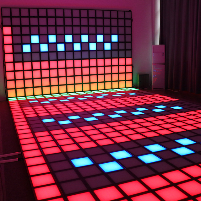Interactive Pressure Sensitive LED Floor Tile Active Pixel Games for Game Room