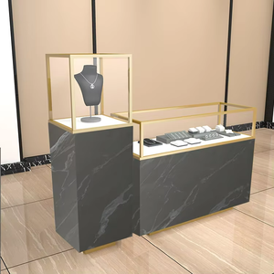 Maßgefertigte Schmuckvitrine mit Beleuchtung und Schlössern Tischvitrinen für Einzelhandelsgeschäfte Schmuckvitrine aus Glas Ausstellungstheke - Product Image 2