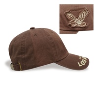 Casquette de baseball vintage en coton délavé et vieilli, avec logo personnalisé, visière incurvée, style sportif classique, ajustable