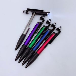 Novelty Design Multifunction Phone Holder <b>Ball</b> <b>Led</b> Stylus Ballpoint Pen With Custom Logo - Product Image 3