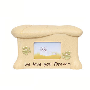 Pet Funeral Supplies New Designer Yellow Resin Coffin Pet <strong>Urns</strong> With Photo Frame for <strong>Cats</strong> and Dogs - Product Image 3