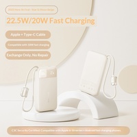 Batterie externe autonome Baseus EnerFill FC11 avec câble intégré, 22,5 W, 20 000 mAh, affichage numérique, charge rapide