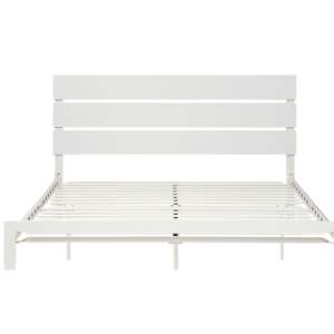 Meubles de chambre à coucher de style décontracté DB Contemporary 1pc Queen White Metal Bed - Product Image 4