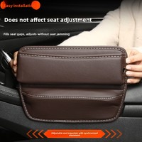 Boîte de rangement pour l'espace entre les sièges de voiture, en cuir, multifonctionnelle, pratique, anti-fuite, rangement en voiture pour les espaces étroits, fabriqué en Chine
