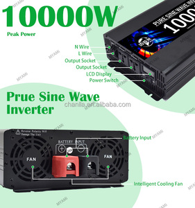 หน้าจอ LCD 10KW ไฟ LED พลังงานแสงอาทิตย์24V/48V/60V/72V/96V 110V/220V AC 10000W Pure sine WAVE SINGLE PHASE สำหรับใช้ในบ้าน - Product Image 4