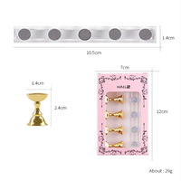 5 pièces/paquet Support magnétique pour vernis à ongles, présentoir d'entraînement, présentoir doré, argenté, rose doré, présentoir pour vernis gel, outils