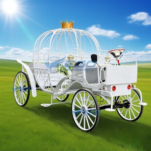Carruaje de Boda Eléctrico Blanco con Corona de Calabaza, Estilo Princesa Europea Elegante, Venta Directa de Fábrica - Product Image 1