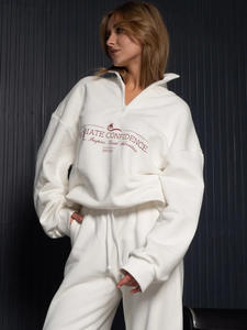 ชุดวอร์มผ้าคอตตอนสำหรับผู้หญิงชุดวอร์มสำหรับผู้หญิงชุดวอร์มเสื้อผ้าแบบกำหนดเอง - Product Image 2