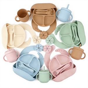 Baberos de Silicona 2026, Superventas, Artículos para Bebés, Set de Alimentación de Silicona para Bebés, Set para Recién Nacidos, Regalo, Set de Platos para Bebés - Product Image 1