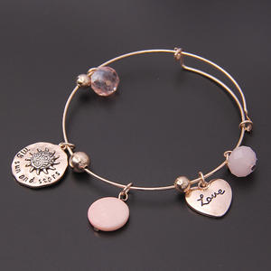 V & R Alex pulseras <span class=keywords><strong>de</strong></span> <span class=keywords><strong>pandora</strong></span> y Ani idiota corazón/redondo/perlas <span class=keywords><strong>de</strong></span> vidrio colgantes chapado en <span class=keywords><strong>oro</strong></span> <span class=keywords><strong>rosa</strong></span> stretch <span class=keywords><strong>pulsera</strong></span> - Product Image 4