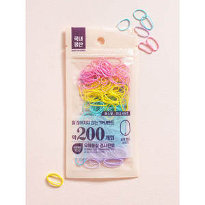 200 Pgs Pastel Mini TPU Banda Lazos para el cabello - Product Image 1