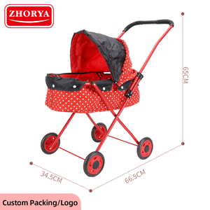 ZHORYA Pretend to Play with Cute Iron Stroller Baby <strong>pink</strong> Toy EVA Wheels Baby Stroller <strong>Walker</strong> - Product Image 5