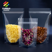 Sachet Doypack Transparent Refermable Personnalisé avec Fermeture Ziplock pour Emballage Alimentaire (Noix, Snacks, Bonbons) en Plastique Mylar