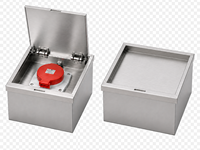Boîtier de prise de sol encastré universel FGGP en acier inoxydable 130 mm, 10A/13A/16A, pour usage industriel, hospitalier et résidentiel