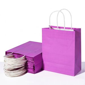 Bolsas de Papel Kraft Reciclables y Degradables Personalizadas para Tiendas de Ropa, Exposiciones, Supermercados, Compras, Regalos, Impresión Digital - Product Image 2