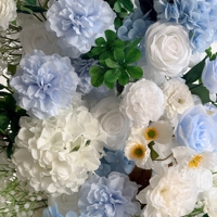Arche de fleurs artificielles bleues en gros pour la décoration de mariages et d'événements