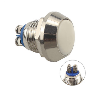 <b>Push</b> <b>Button</b> <b>Switch</b> 12mm Round Head IP65 Waterproof Normally Open Screw Pin Non Illuminated - Product Image 5